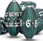 ARUOHHA DND Metal Dice Black Green Dragon Egg Dice with Metal Box, Role Playing Game RPG Polyhedral D and D Dice Set D20 D12 D10 D8 D6 D4