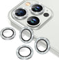 AGVEE 3+3 6 Pack for iPhone 13 Pro/Pro Max, Bling Diamond & Glitter Metal Ring 9H Tempered HD Glass Camera Cover Protector Film