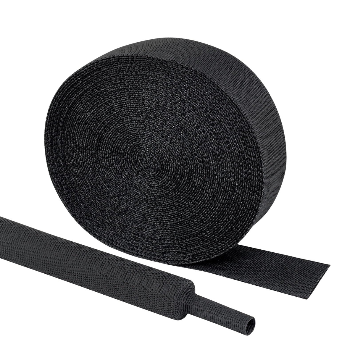 BuyUneed 2:1 Ratio Heat Shrinkable Braided Wiring Sleeving 3/4" ID-46ft