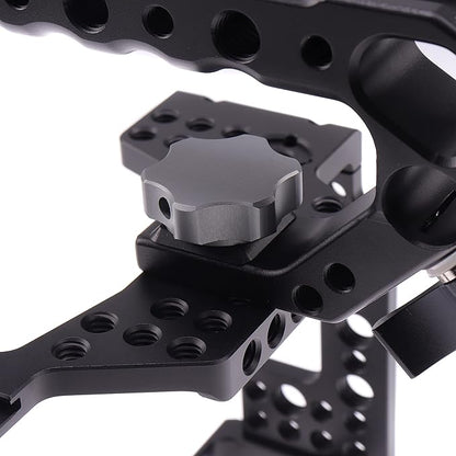 Hersmay For Canon M5 M50 II Cage with Top Handle, Camera Cage for Canon EOS M50 Mark II/ M50 /M5 Camera,Vlogging Video Shooting Filmmaking Rig Stabilizer with 1/4" Mounting and 3/8" Arri Locating Hole