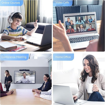 Tenveo Conference Speaker Microphone, Bluetooth/Dongle/USB Connectivity, 360° Sound Pickup and AI Noise Reduction, Compatible with Zoom, Teams, OBS, Supports 10-12 People for 8 Hours of Talk Time