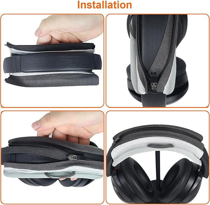 Adhiper Universal Headphone Headband Cover for Sony Beats Bose Soundcore HyperX ATH Skullcandy JBL Jabra, Headband Cover Protector for Sony XM6, XM5, XM4 & Beats Studio Pro/Solo4 Headphones - Gray