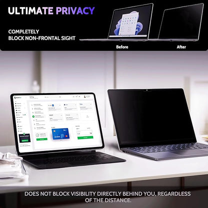 Peslv Privacy Screen for 15 Inch Surface Laptop 6/5/4/3/2/1, MagicSuction™ Removable Anti Spy Black Protector, Glare Blue Light Filter for Microsoft Laptop Computer Monitor