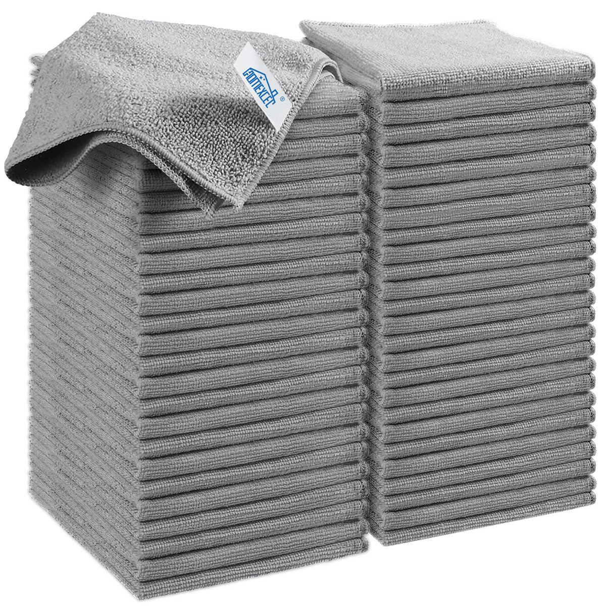 HOMEXCEL 100PK Microfiber Cleaning Cloth, Cleaning Rag for Home, 11.5x11.5