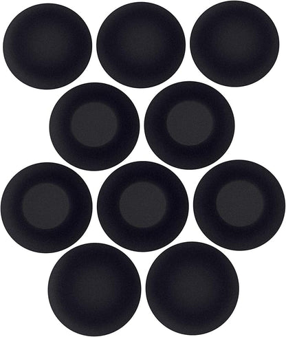 Ear Cushions Ultra Soft Foam Cover 60mm - 2.4" inch Replacement for Most Standard Size Office Telephone Headsets, Headphones, Earphones Earbuds (Black) 10 Pack
