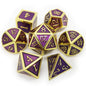 Haxtec Metal DND Dice Set, 7 Pcs Dragon Pattern Polyhedral Dice for RPG
