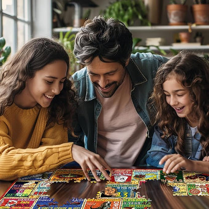 White Mountain Did You Know Fun 1000 Piece Puzzle for Adults Vintage Collage Jigsaw Puzzles for Seniors