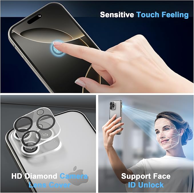 Privacy Magnetic Case for iPhone 16 with Metal Titanium Frame Privacy Screen Protector & Camera Lens Protector, Magnetic Adsorption Double Sided Tempered Glass Case Anti Peep Anti Spy Phone Cover