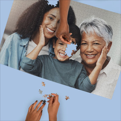 Photo Personalized Puzzle for Mother's Day | 1000 Piece, Custom Jigsaw Puzzle (Horizontal/Landscape) | 30" x 20" I See Me!
