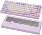 KEEBMONKEY WOBKEY Rainy 75 CNC Aluminum HMX/JWK/Cocoa Switches Triple-Mode Connectivity Mechanical Keyboard with Superior Acoustics, RGB/FR4/Silver SUS304/7000mAh/Cocoa Switch (Pro - Red Velvet)