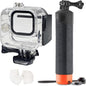 FitStill 60M/196FT Underwater Waterproof Protective Case Compatible for Go Pro HERO11 Black Mini,Monopod Floating Hand Grip Dive for Hero 11 MINI Action Camera Accessory Kit