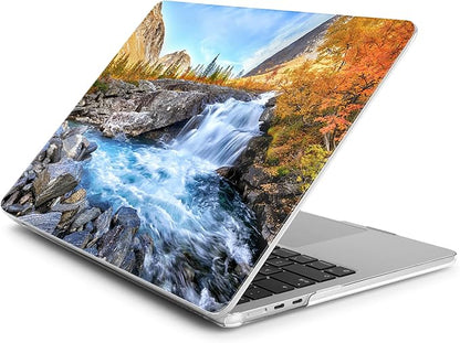 Batianda Premium Case for New MacBook Air 15 inch 2025 M4 2024 2023 with M3 M2 Chip Model A3114 A2941, Designed Protective Plastic Hardshell & Keyboard Cover & Screen Protector, Fall