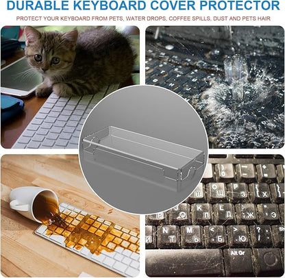 WINFFOR Acrylic Keyboard Cover Protector - Mechanical Keyboard Dust Cover Computer Keyboard Cover Keyboard Protector Fits 17'' Keyboard (Crystal Clear)