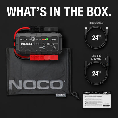 NOCO Boost GBX75 2500A UltraSafe Jump Starter, 12V Lithium Battery Booster