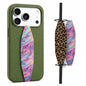 Switchbands Animal Print Phone Grip Strap – Reversible Elastic Strap, Drop Protection, Adhesive-Free, Arthritis Friendly, Wireless Charging Compatible, Universal Fit – Leopard & Pink Tie dye