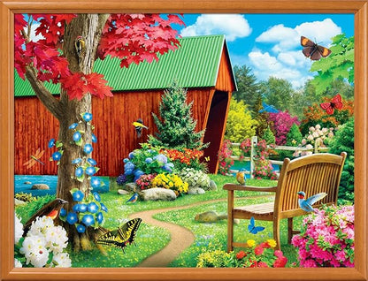 MasterPieces - 300 Piece Jigsaw Puzzle, Large EZ Grip Shapes, Bridge of Hope, Fun for Adults, Seniors, Family, Kids, Non-Glare Finish, 18"x24"