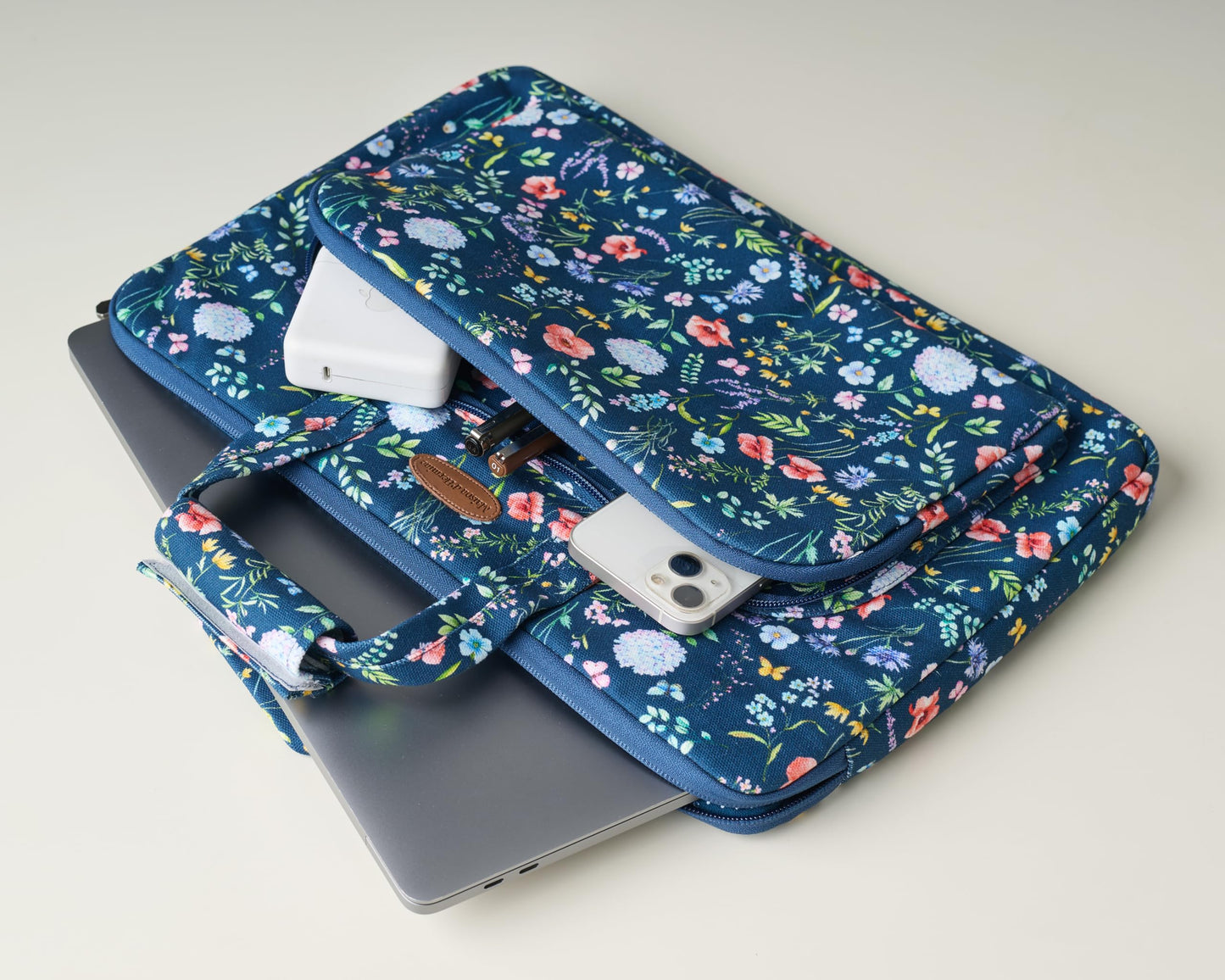 Maison d' Hermine Laptop Bag with Front Pocket Upto 15.5 inch Laptop Tablet