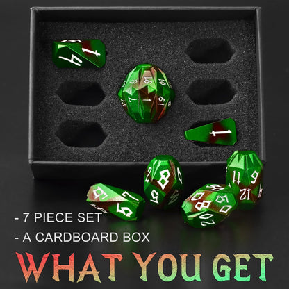 FONVGOGO Metal DND Dice Set for Dungeons and Dragon Dice Collector Gift RPG
