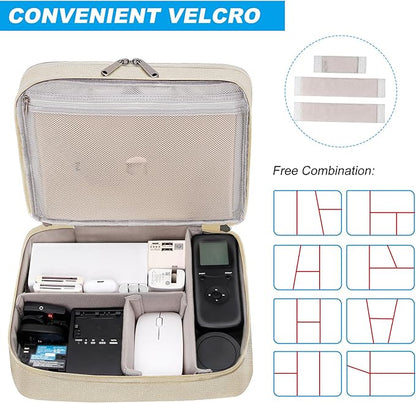 Electronic Organizer Travel Case, Travel Cord Organizer Case Portable Waterproof Cable Organizer Bag for Charger, Cord, USB, Power Bank, Earphone
