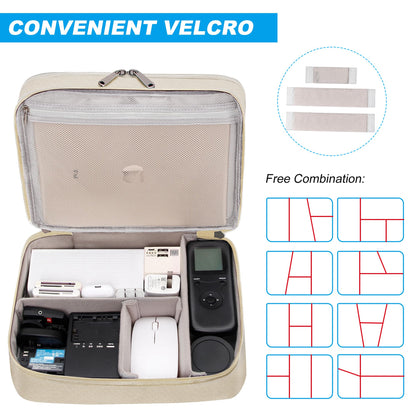 CILLA Electronic Organizer Travel Case, Travel Cord Organizer Case Portable Waterproof Cable Organizer Bag for Charger, Cord, USB, Power Bank, Earphone