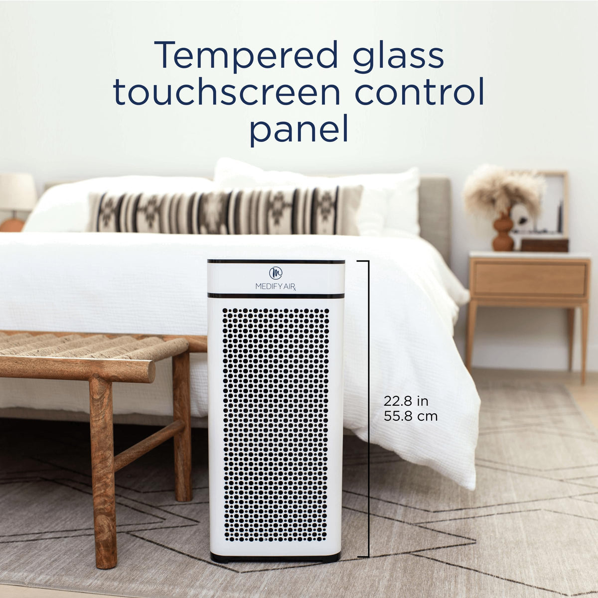 Medify MA-40 Air Purifier with HEPA Filter | 1,793 ft² Coverage in 1hr for Smoke, Wildfires, Odors, Pollen, Pets | Quiet Removal to 0.3 Microns | White, 1-Pack