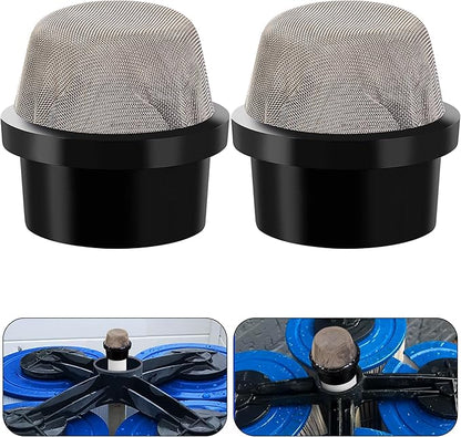 DECOHS 2 Pcs 190106Z Air Bleeder Screen Cap- Stainless Steel Screen Filter Cap Replacement Parts- Air Valve Strainer Cap for Most Pools Filters