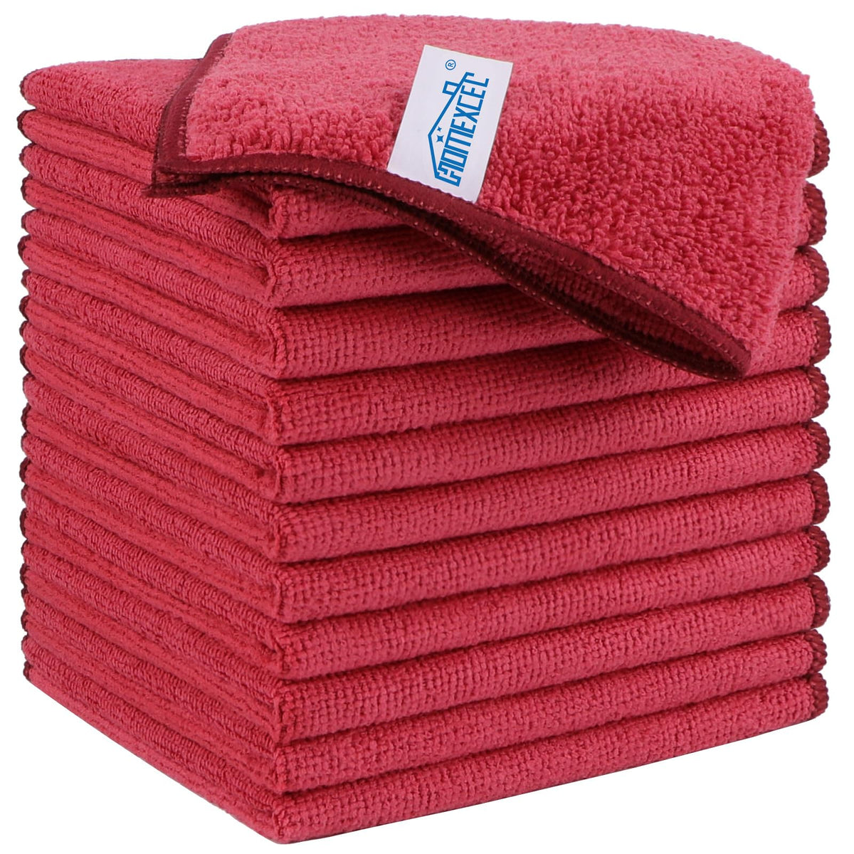 HOMEXCEL 100PK Microfiber Cleaning Cloth, Cleaning Rag for Home, 11.5x11.5
