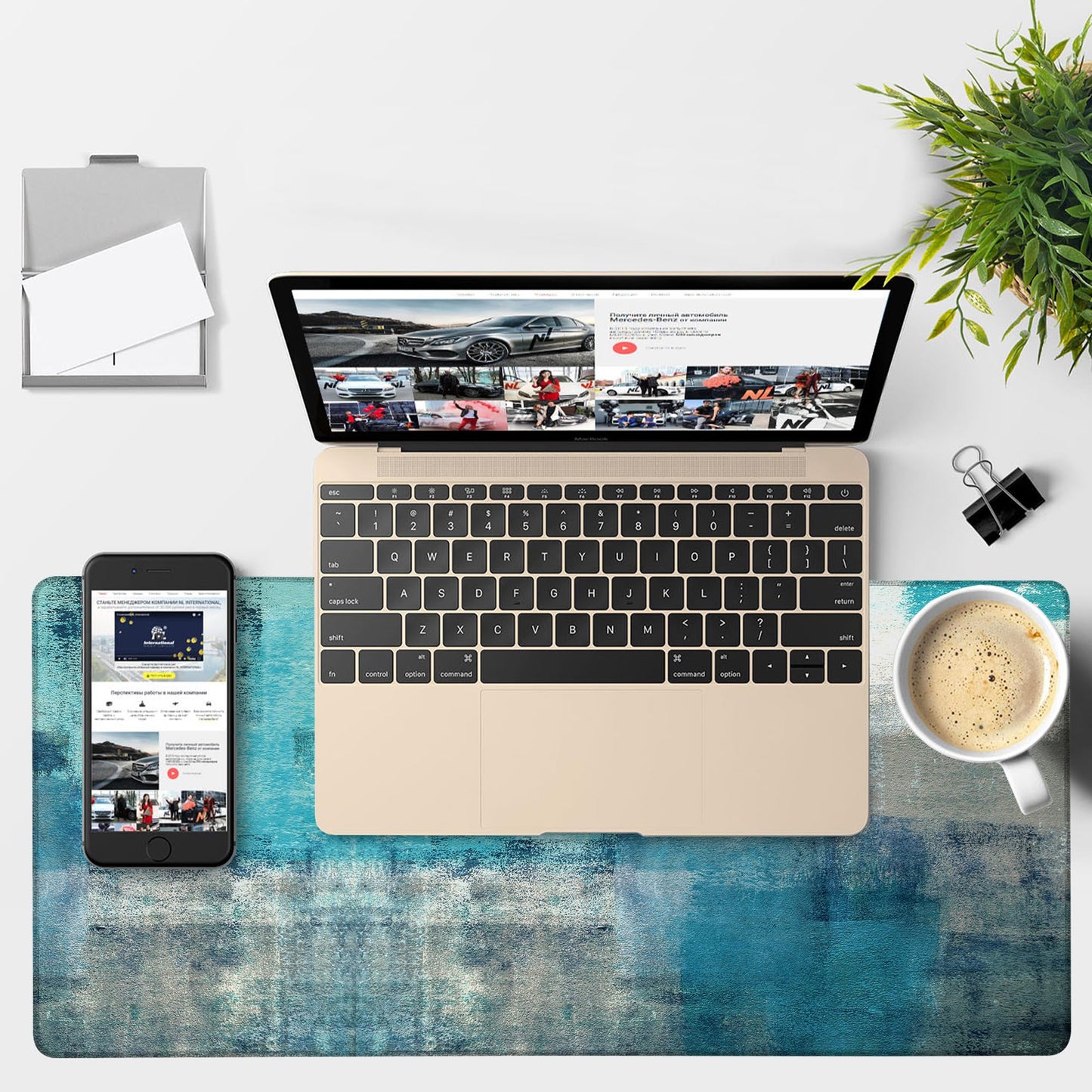 NITAHHHY Large Mouse Pad Creative Mosaic Gaming Desk Pad Computer Keyboard Non-Slip Waterproof Mouse Mat with Rubber Base and Stitched Edges Entertainment Office Writing Desk Mat 35.4 x 15.7 Inches