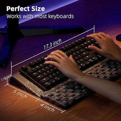 Ospelelf Wrist Support With Keyboard Stand, Comfy Ergonomic Riser Holder for Office Home