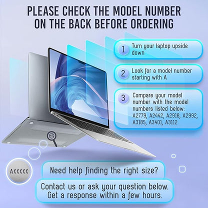 VINTEZ Magnetic Blue Light Screen Protector Compatible With MacBook Air 14" 2021, 2022, 2023, 2024, M1, M2, M3, M4 Anti Blue Light Blocking Filter for Laptop
