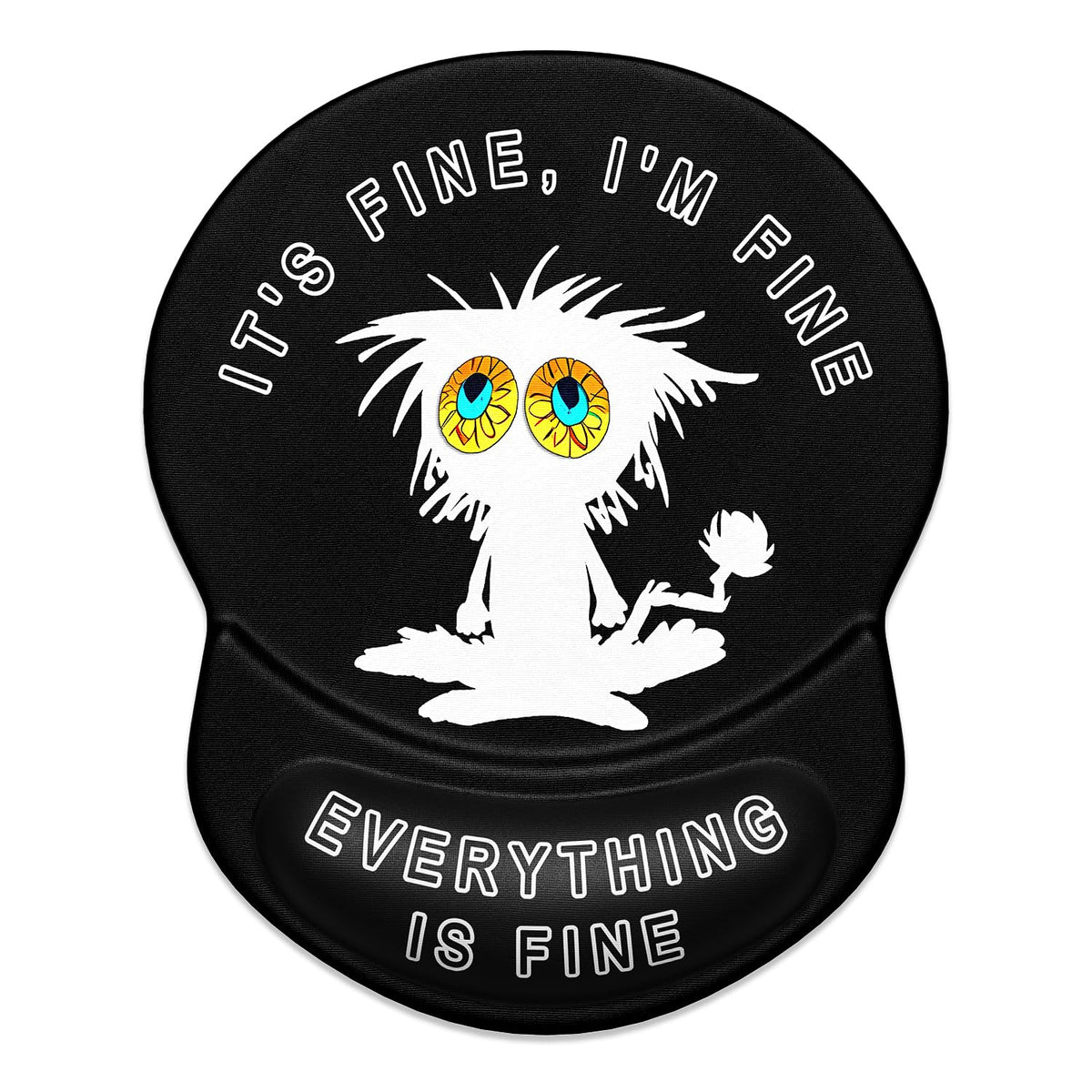 ITNRSIIET Ergonomic Mouse Pad with Gel Wrist Rest Support Non-Slip PU Base Stay Positive Work Hard and Make It Happen Inspirational Quote Cute Small Mouse Pad Pain Relief, 8.7 x 7.2 inches