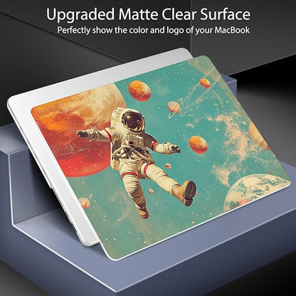 for MacBook Pro 16 inch Case 2021 2022 2023 2024 Release A3186 A3403 M4 A2991 M3 A2780 M2 A2485 M1 Pro/Max, Hard Shell Case with Screen Protector & Keyboard Cover, Astronaut Floating