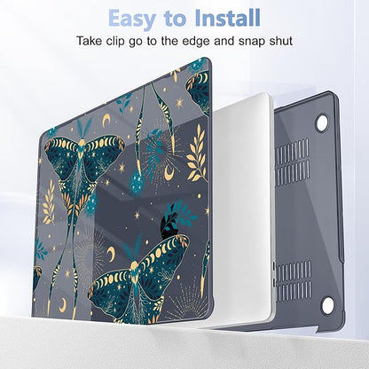 for MacBook Pro 16 inch Case 2019 2020 Release Model A2141, Plastic Hard Shell Cover with Keyboard Cover & Screen Protector for MacBook Pro 16 inch with Touch Bar & Touch ID - Butterfly P113