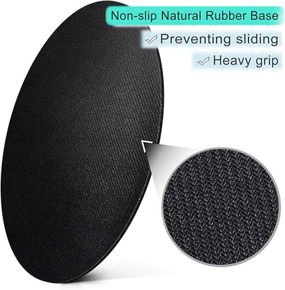 ITNRSIIET Round Mouse Pad with Stitched Edge Premium-Textured Waterproof Non-Slip Rubber Base Desktop Protection Mat Diameter 8.7 inches, Modern Marbling Light Blue
