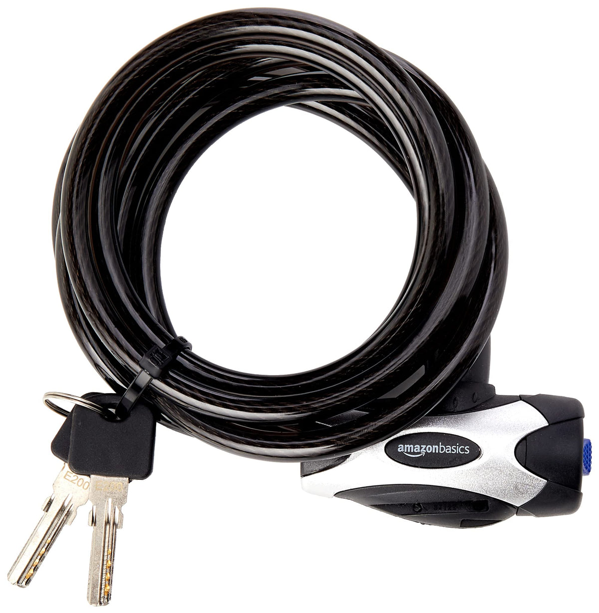 Weather Resistant Bike Security Cable Lock, 70 inches Length, 8mm Diameter, Black