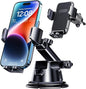 Car Phone Holder Mount, [Military-Grade Suction & Super Sturdy Base] 3 in 1 Universal Phone Mount for Car Dashboard Windshield Air Vent Car Mount for iPhone Android Smartphone GPS Navigator