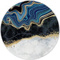 ITNRSIIET Round Mouse Pad with Stitched Edge Premium-Textured Waterproof Non-Slip Rubber Base Desktop Protection Mat Diameter 8.7 inches, Abstract Art Marble