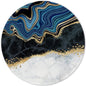 ITNRSIIET Round Mouse Pad with Stitched Edge Premium-Textured Waterproof Non-Slip Rubber Base Desktop Protection Mat Diameter 8.7 inches, Rose Gold Marbling