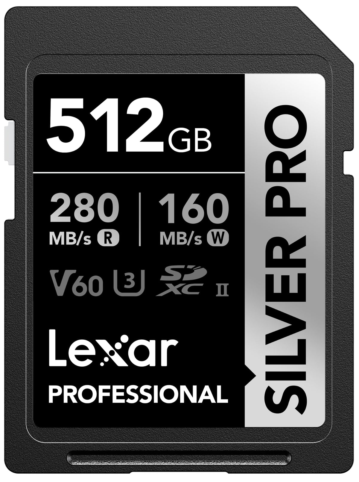 Lexar 256GB Silver SD Memory Card, 225MB/s Read, 4K, V30, U3, UHS-I