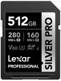 Lexar 256GB Silver SD Memory Card, 225MB/s Read, 4K, V30, U3, UHS-I
