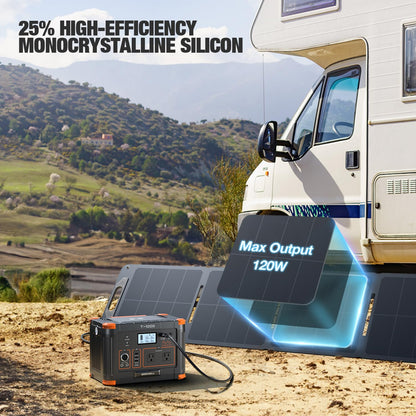 120W Portable Solar Panel for Power Station Generator, Ultra Light 5.7lbs