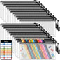24pcs Mesh Zipper Pouch File Bags Puzzle Storage Bags, A5 Size 9.4 x 6.9 Inches Large Reusable Zipper Pouches for Organizing Classroom Board Game Organization