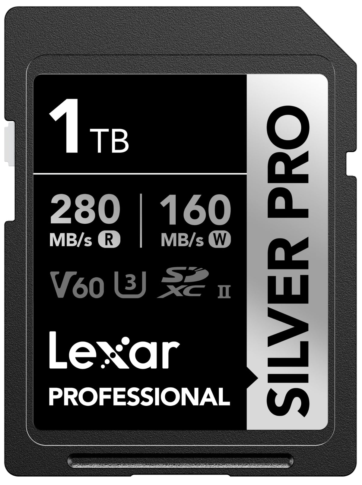 Lexar 256GB Silver SD Memory Card, 225MB/s Read, 4K, V30, U3, UHS-I