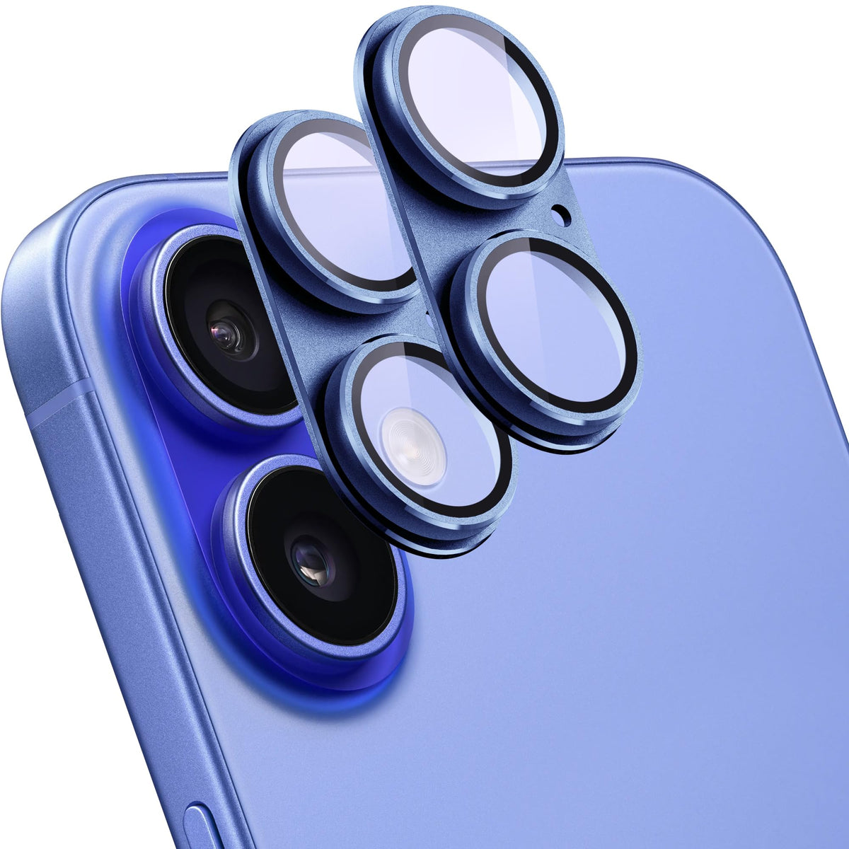 SHANG PIN JIA 2 Pack Camera Lens Protector for iPhone 16 Pro/16 Pro Max,[Not Easy to Breakn ] AR Tempered Glass Strong Adsorption Metal Camera Cover Screen-Black