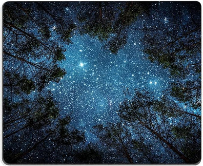 Hokafenle Mouse Pad, Square Personalized Computer Mouse Pads Design, Washable Mouse Mat, Gaming Office Home Non-Slip Rubber Base Mousepad, Stars Night Sky