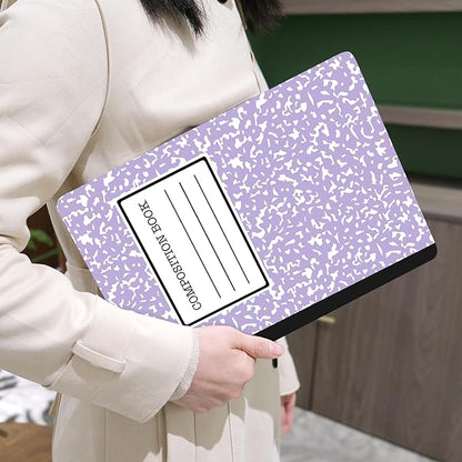 MEEgoodo Case for MacBook Pro 13 inch Case with M2 Chip 2022 2021 2020 New A2338 M1 A2251 A2289, Hard Shell with Keyboard & Camera Cover Compatible with 13 inch MacBook Pro, Composition Book Purple
