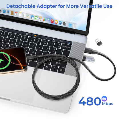 Elebase for Samsung Galaxy Z Fold Flip 7 USB C Charging Cord 6.6FT with Adapter,Type C 60W PD Fast Charger Cable for Z Fold Flip 7 6 5 5G,S25,A56 A55 A54 A36 A26 A16,Tab S11 S10 9 A9 A8 Lite,Note 20