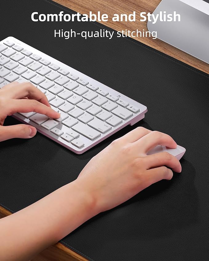 Non-Slip Desk Pad,Desk mat,Large Mouse Pad, Office Desk mat, Waterproof PU Leather Desk Blotter Mat, Desk Cover Mat,Desk Organizer and Accessories for Men(Black, 23.6" x 13.7")