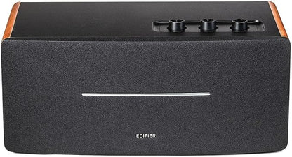 Edifier D12 Integrated Desktop Computer Speakers with Bluetooth 5.0, Wireless Stereo Tabletop Speaker 70 Watts RMS with Subwoofer Line Out, RCA, Aux Input for PC Monitor Laptop - Wooden Enclosure
