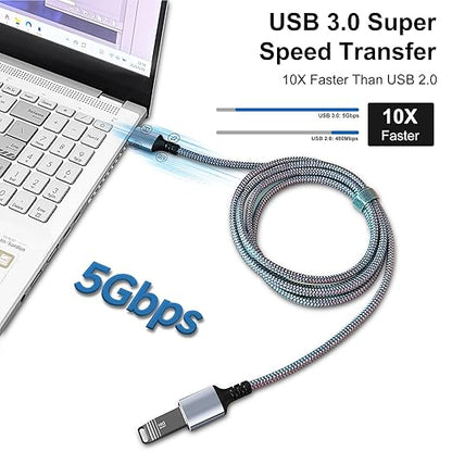 Tan QY USB 3.0 Extension Cable 4Ft, USB 3.0 High Speed Extender Cord Type A Male to A Female for PlayStation, Xbox, USB Flash Drive, Hard Drive, Card Reader,Scanner,Printer,Keyboard (Silver, 4Ft)